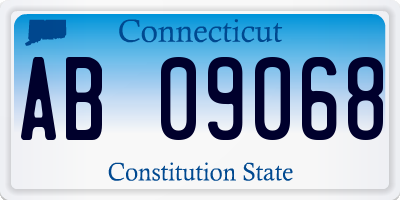 CT license plate AB09068
