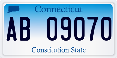 CT license plate AB09070