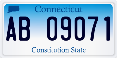 CT license plate AB09071
