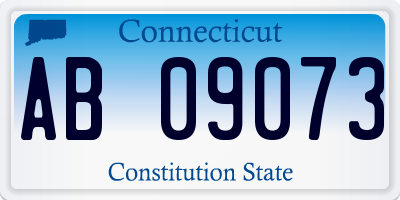 CT license plate AB09073