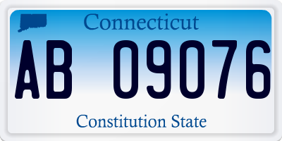 CT license plate AB09076