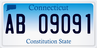 CT license plate AB09091