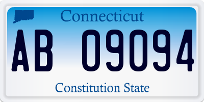 CT license plate AB09094