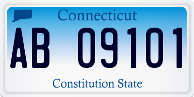 CT license plate AB09101