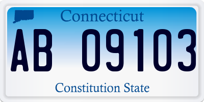 CT license plate AB09103