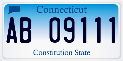 CT license plate AB09111