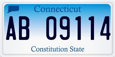 CT license plate AB09114
