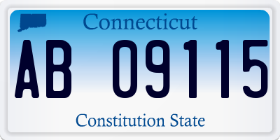 CT license plate AB09115