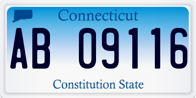 CT license plate AB09116