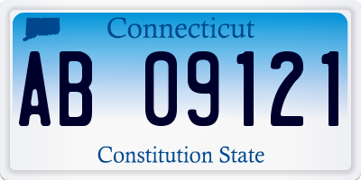 CT license plate AB09121