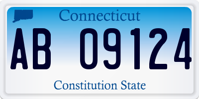 CT license plate AB09124