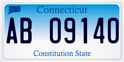 CT license plate AB09140