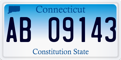 CT license plate AB09143