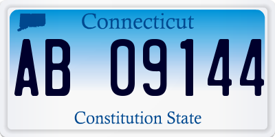 CT license plate AB09144