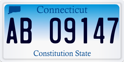 CT license plate AB09147
