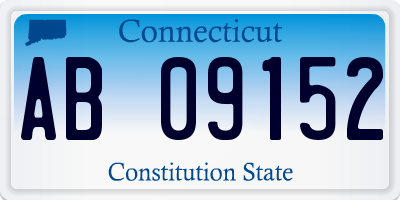 CT license plate AB09152
