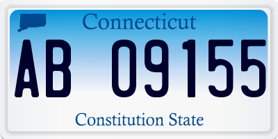 CT license plate AB09155