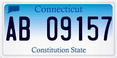 CT license plate AB09157