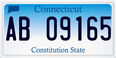 CT license plate AB09165