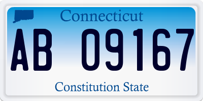 CT license plate AB09167