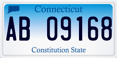 CT license plate AB09168