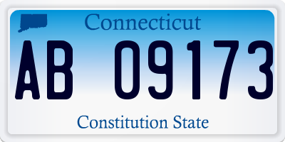 CT license plate AB09173