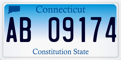 CT license plate AB09174