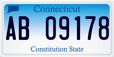 CT license plate AB09178