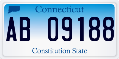 CT license plate AB09188