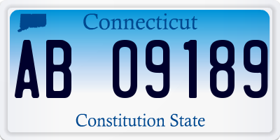 CT license plate AB09189
