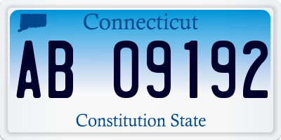 CT license plate AB09192