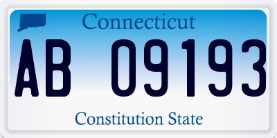 CT license plate AB09193