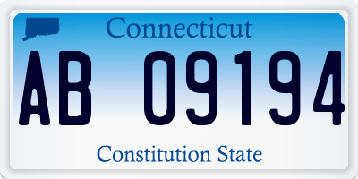 CT license plate AB09194