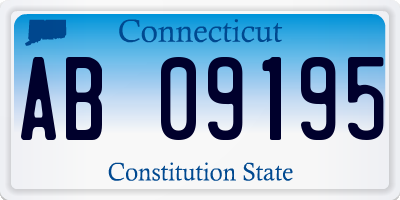 CT license plate AB09195