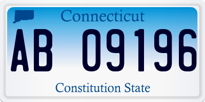 CT license plate AB09196