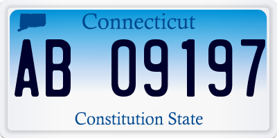 CT license plate AB09197