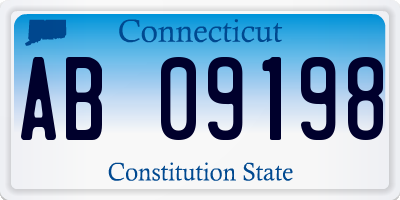 CT license plate AB09198