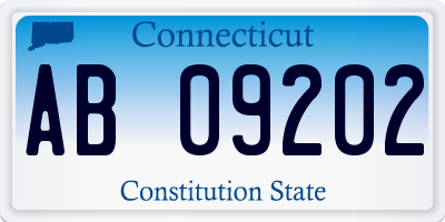 CT license plate AB09202