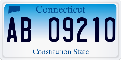 CT license plate AB09210