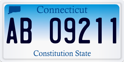 CT license plate AB09211