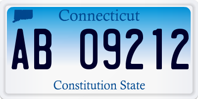 CT license plate AB09212