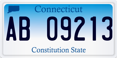 CT license plate AB09213