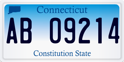 CT license plate AB09214