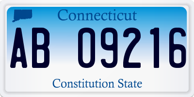 CT license plate AB09216