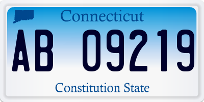 CT license plate AB09219