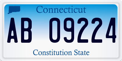 CT license plate AB09224