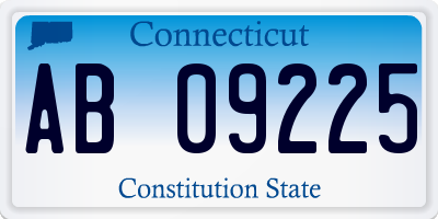 CT license plate AB09225