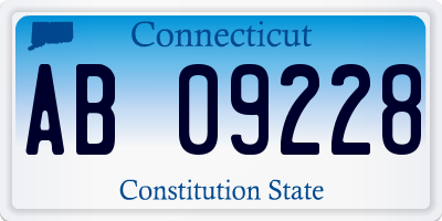 CT license plate AB09228