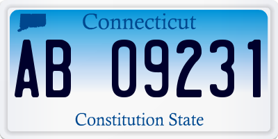 CT license plate AB09231