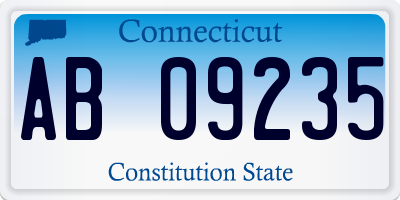 CT license plate AB09235